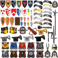 Medieval Military Army Soldier Shield Helmet For LEGO Building Blocks Brick Toy