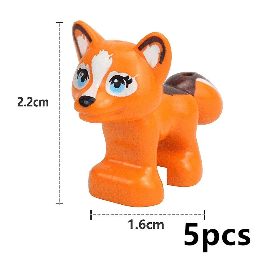 City Animals Cute Dog Sheep Chicken goat pig Cow for LEGO Building Blocks Sets