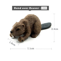 1pc Badger Wolverine Anteater Beaver Animal Miniature Art Toy Figure Doll DIY