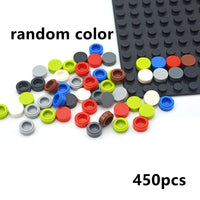 450pcs Round 1x1 Flat Studs 98138 for Lego MOC Building Blocks Brick Toy DIY