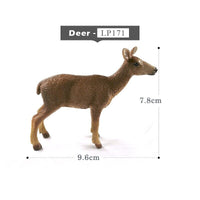 1pc Wolf Deer Leopard Alpaca Koala Antelope Animal Miniature Art Toy Figure Doll
