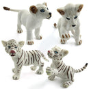 1pc Simulation mini Lion Tiger Lynx Animal Miniature Art Toy Figure Doll