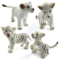 1pc Simulation mini Lion Tiger Lynx Animal Miniature Art Toy Figure Doll