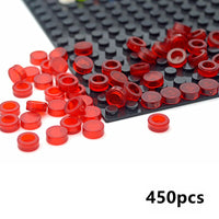 450pcs Round 1x1 Flat Studs 98138 for Lego MOC Building Blocks Brick Toy DIY