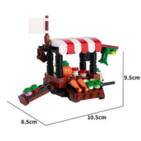 MOC Notice Board Bonfire Stove Medieval Town Street For LEGO Building Blocks Set
