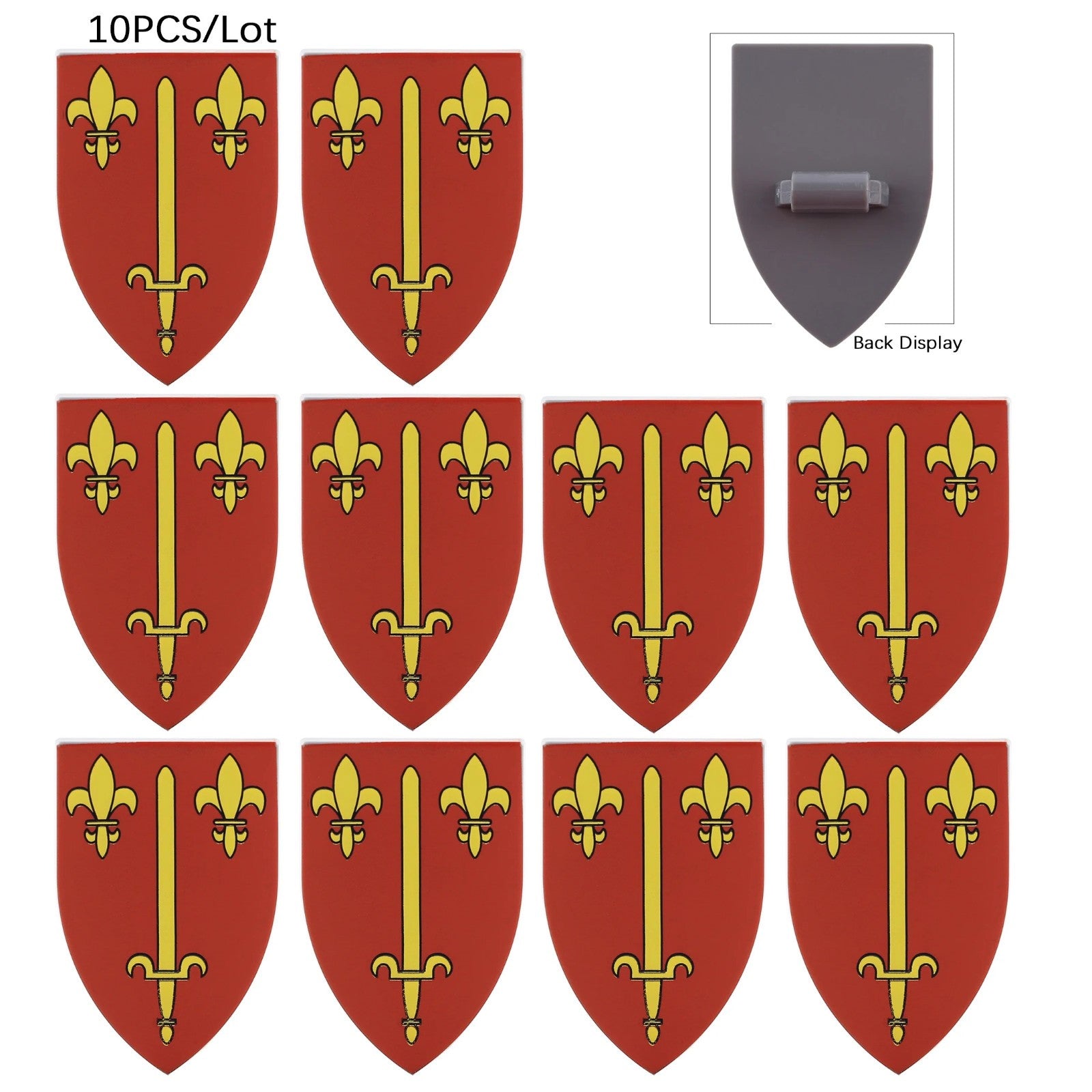 Medieval Military Knights Shields Middle Age For LEGO Building Blocks Brick Toy