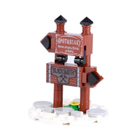 MOC Notice Board Bonfire Stove Medieval Town Street For LEGO Building Blocks Set