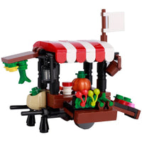 MOC City Food Stall Call Box Street Trolley for Lego Sets Building Blocks Set