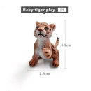 1pc Simulation mini Lion Tiger Lynx Animal Miniature Art Toy Figure Doll