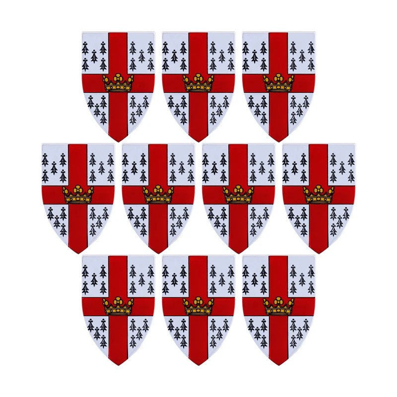 Medieval Military Knights Wolf Shield Armor For LEGO Building Blocks Brick Toy