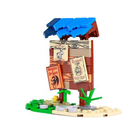 MOC Notice Board Bonfire Stove Medieval Town Street For LEGO Building Blocks Set