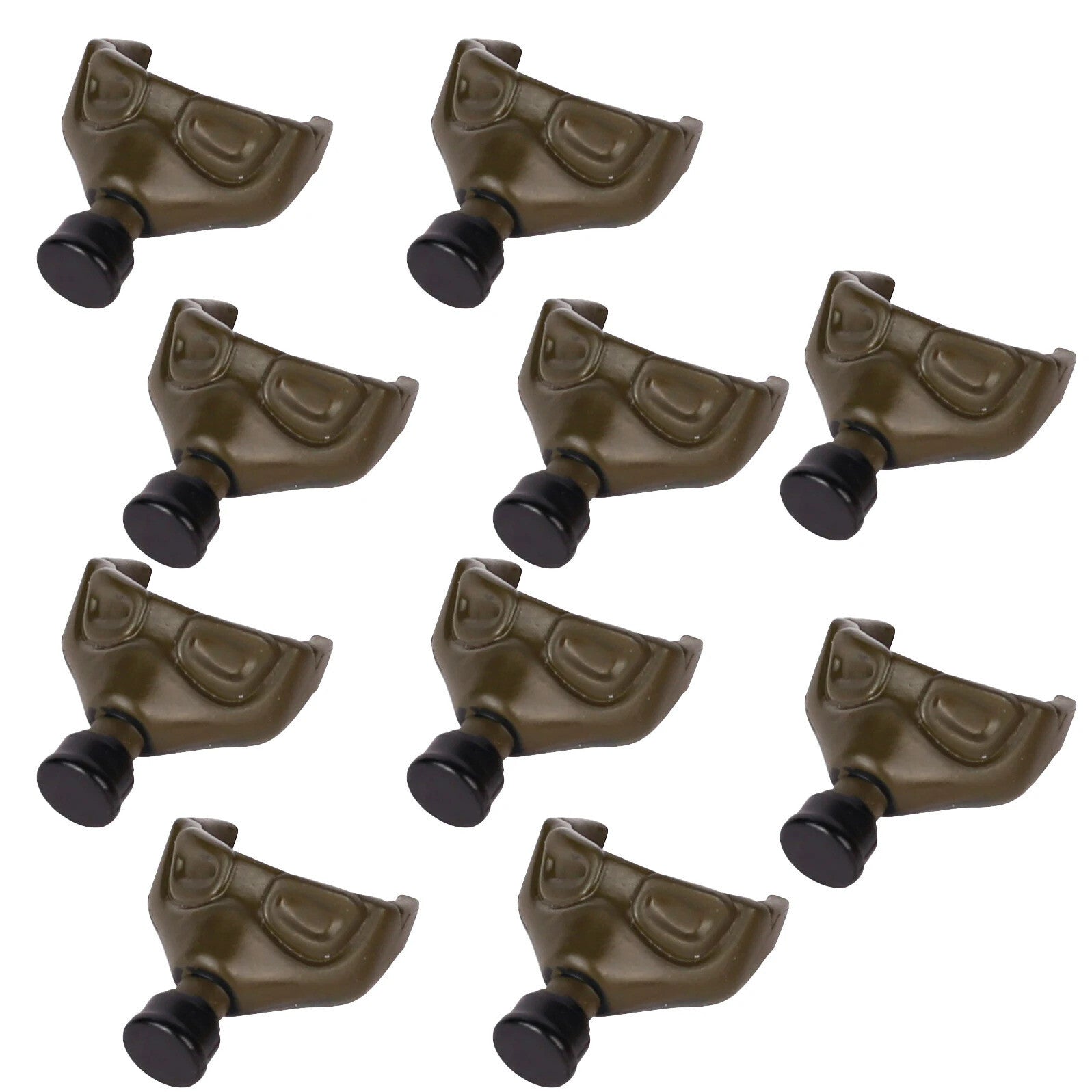Military Weapon WW2 Green Gas Mask German Army Soldiers Building Blocks Toy DIY