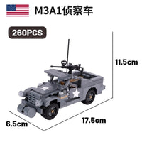 WW2 Military Tank Army Soldier Vehicle Car For LEGO Building Blocks Brick Toy