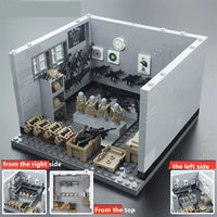 294pcs WW2 Military Weapon Warehouse Training Model Base Building Blocks Toy DIY