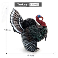 1pc Simulation turkey bird Chicken Farm Animal Miniature Art Toy Figure Doll