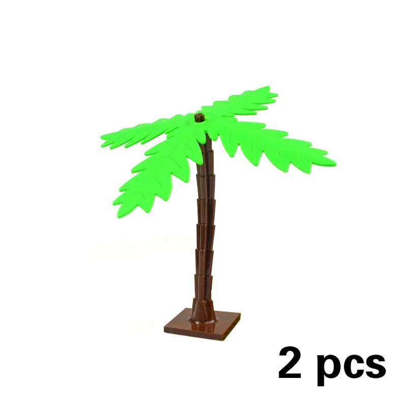 City Tree Green Bush Garden MOC Flower Grass for Lego Building Blocks Sets DIY
