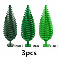 City Tree Green Bush Garden MOC Flower Grass for Lego Building Blocks Sets DIY
