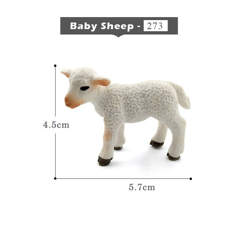 1pc Okapi Sheep Deer Crocodile Lynx Koala Animal Miniature Art Toy Figure Doll