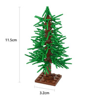 Pine Tree Branch Bush Green Grass Parts for Lego Sets Building Blocks Sets DIY