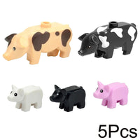 City Animals Cute Dog Sheep Chicken goat pig Cow for LEGO Building Blocks Sets