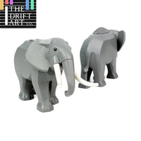 1pc MOC Elephant City Short Long Tusk Animals for LEGO Building Blocks Sets DIY