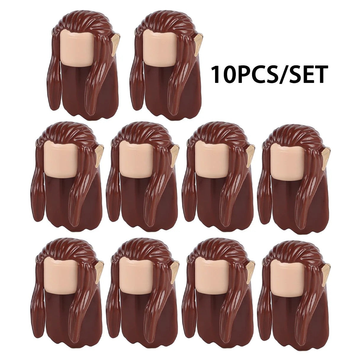 MOC Medieval Viking Helmet Cowboy Hat Elf Hair for LEGO Building Block Set