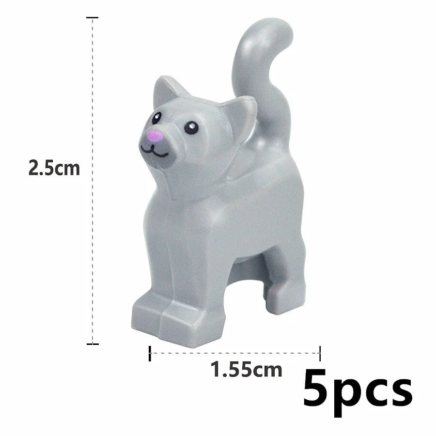 City Animals Cute Dog Sheep Chicken goat pig Cow for LEGO Building Blocks Sets