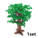 City Tree Green Bush Garden MOC Flower Grass for Lego Building Blocks Sets DIY