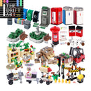 MOC City Food Stall Call Box Street Trolley for Lego Sets Building Blocks Set