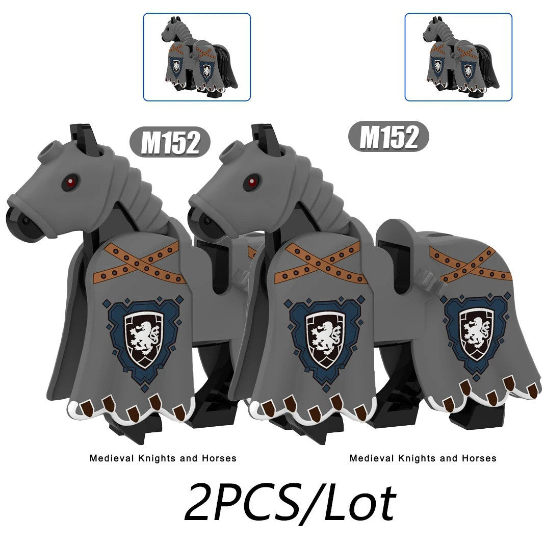 City Animals Medeival Military Knights Horse Warhorse Eagle for LEGO Building Blocks Sets