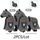 City Animals Medeival Military Knights Horse Warhorse Eagle for LEGO Building Blocks Sets