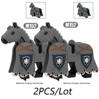 City Animals Medeival Military Knights Horse Warhorse Eagle for LEGO Building Blocks Sets