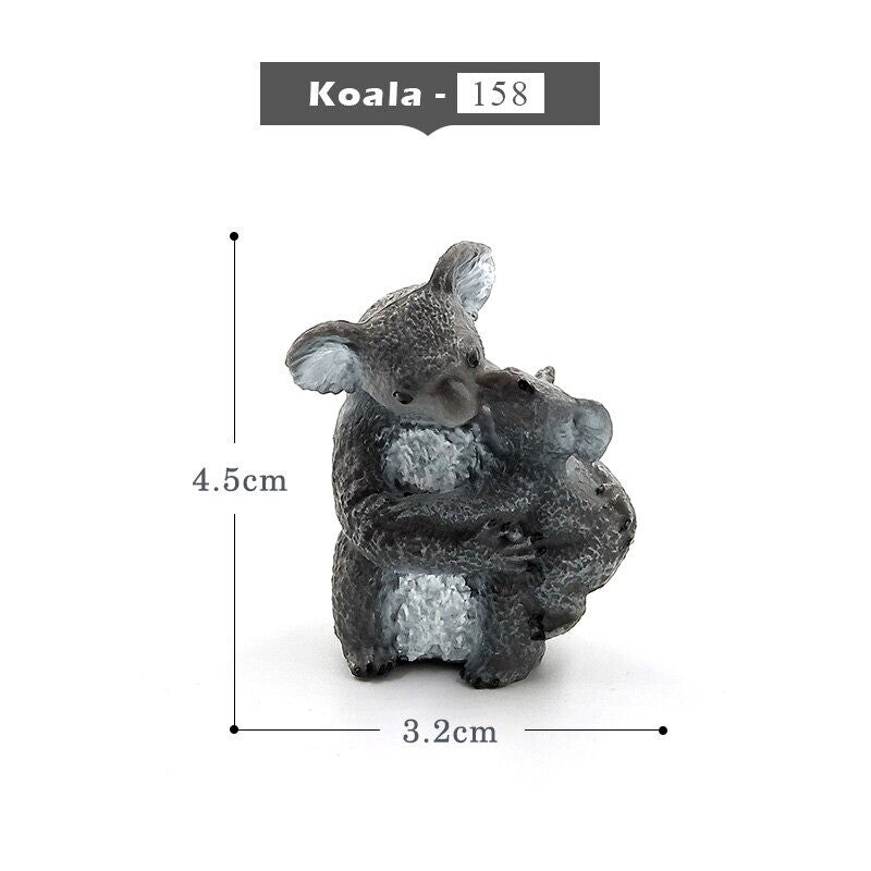 1pc Okapi Sheep Deer Crocodile Lynx Koala Animal Miniature Art Toy Figure Doll
