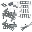 Train Rail Curve Fork Tracks R56 R72 R88  for Lego Kit Train Building Blocks Set
