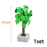 City Tree Green Bush Garden MOC Flower Grass for Lego Building Blocks Sets DIY