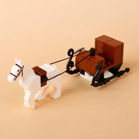 MOC Notice Board Bonfire Stove Medieval Town Street For LEGO Building Blocks Set
