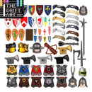 Medieval Military Army Soldier Shield Helmet For LEGO Building Blocks Brick Toy