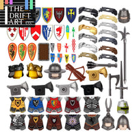 Medieval Military Army Soldier Shield Helmet For LEGO Building Blocks Brick Toy