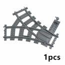 Train Rail Curve Fork Tracks R56 R72 R88  for Lego Kit Train Building Blocks Set