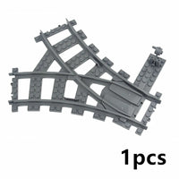 Train Rail Curve Fork Tracks R56 R72 R88  for Lego Kit Train Building Blocks Set