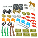 Military Weapon Gun Rifle Pistol Mortar SUV Motorcycle Building Blocks Toy DIY