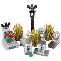 MOC Ghost Head Halloween Green Evil Spirits Pumpkin For LEGO Building Blocks Set