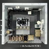 294pcs WW2 Military Weapon Warehouse Training Model Base Building Blocks Toy DIY