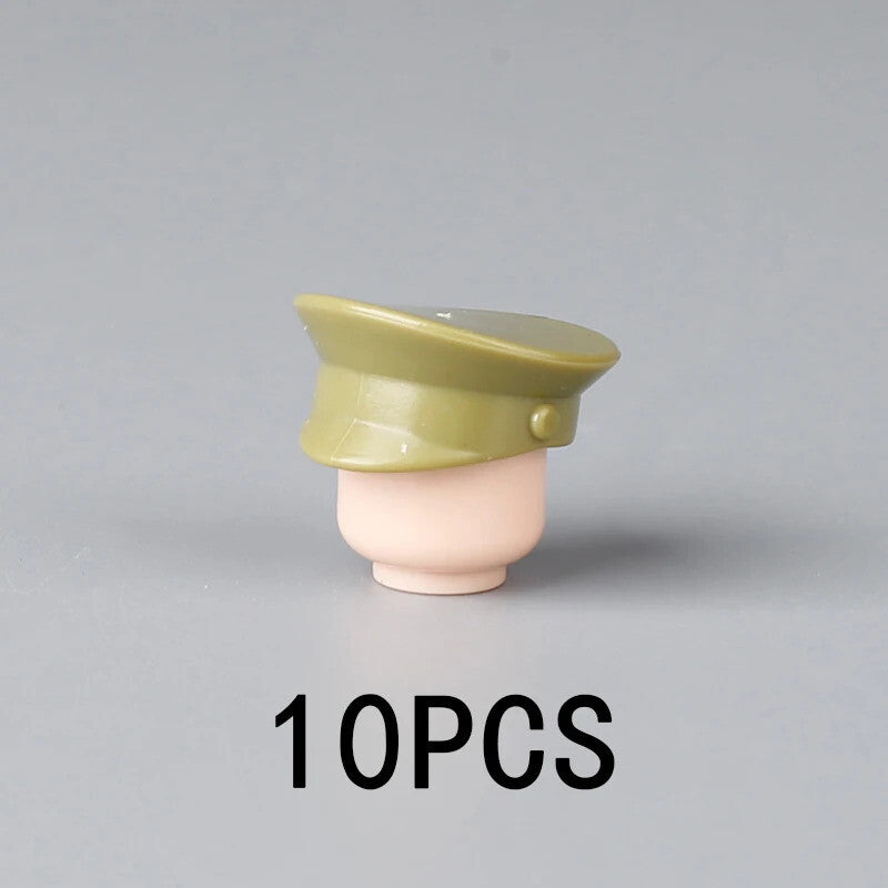 10pcs Military Soldier Trooper Helmet Hat Mask For LEGO Building Block Brick Toy