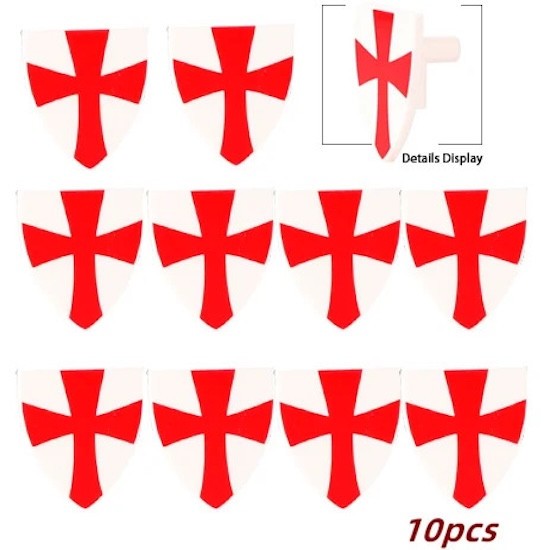 Medieval Military Knights Shields Middle Age For LEGO Building Blocks Brick Toy