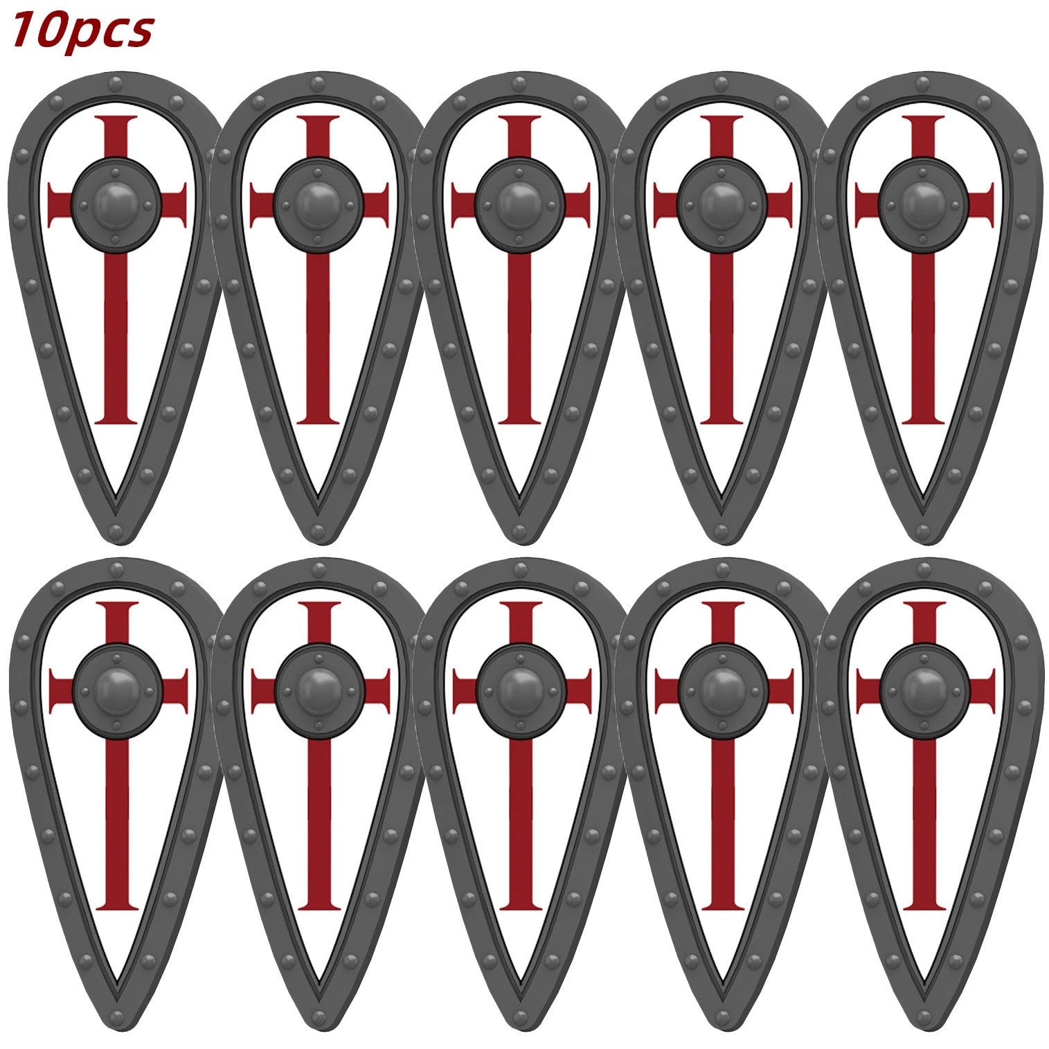 Medieval Military Knights Shields Middle Age For LEGO Building Blocks Brick Toy