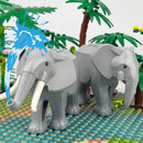 1pc MOC Elephant City Short Long Tusk Animals for LEGO Building Blocks Sets DIY