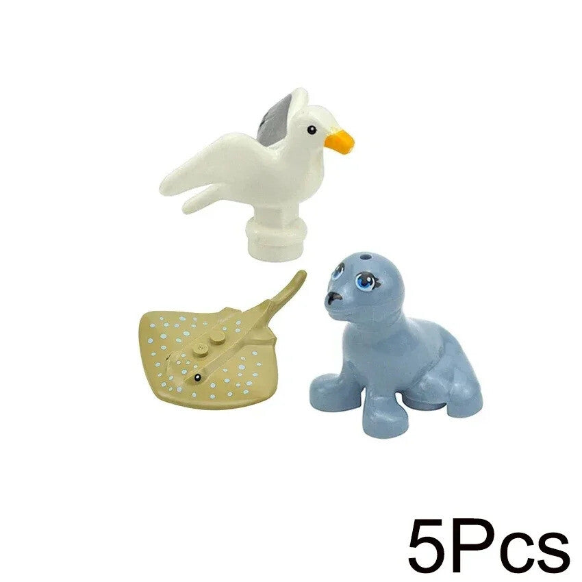 City Animals Cute Dog Sheep Chicken goat pig Cow for LEGO Building Blocks Sets