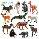 1pc Okapi Sheep Deer Crocodile Lynx Koala Animal Miniature Art Toy Figure Doll