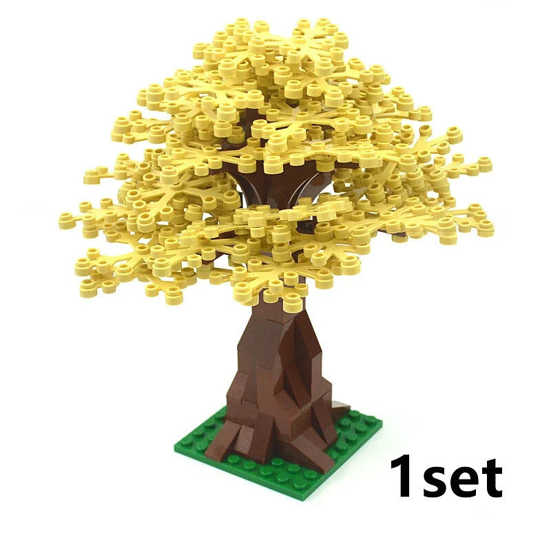 City Tree Green Bush Garden MOC Flower Grass for Lego Building Blocks Sets DIY